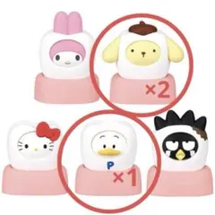 サンリオキャラクターズ みんなでなっちゃお！歯　ポムポムプリン×2、ペックル×1