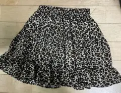 ヒョウ柄 カジュアルミニスカート