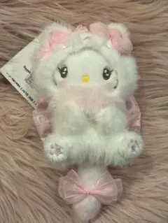 新品未使用 サンリオ ハローキティマスコットホルダー（ミルキーこねこ）