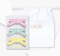 Dior ヘアクリップ 3点セット リボン➕袋付きのサムネイル