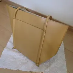 【green label lelaxing】イエローレザートートバッグ