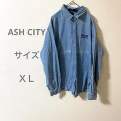 ASH CITY SHARP デニムシャツ ライトブルー 大きいサイズ ＸＬ