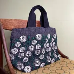 ミナペルホネン最新rosy navyトートバッグ ハンドメイド