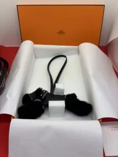 新品未使用】エルメス バディチャーム 犬 黒 エトゥープ モーヴペール 