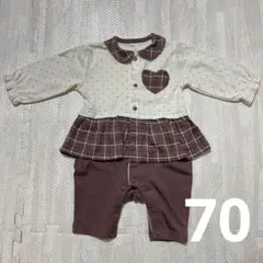 ロンパース　カバーオール　女の子　春服　秋服　ベビー服　長袖ロンパース