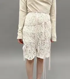 Yuhan Wang Lace Ribbon Shorts レース ショーツ S