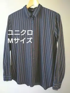 【ユニクロ】レーヨン ストライプ ブラウス(長袖) Mサイズ