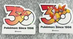 韓国 限定 ポケモン 30周年記念 ステッカー 2枚セット - メルカリ
