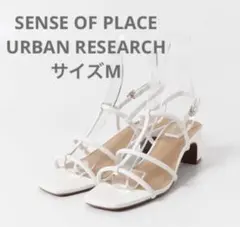 SENSE OF PLACE ナローストラップサンダル M ホワイトのサムネイル