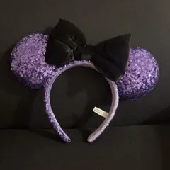 東京ディズニーリゾート カチューシャ パープル スパンコール