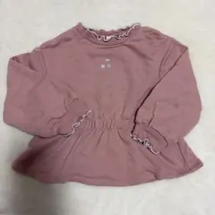 ピンク 長袖トレーナー チェリー