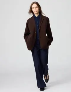 UNIQLO C■ニットジャケット　Sサイズ　ブラウン