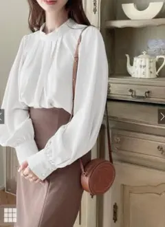 リボンブラウス 長袖