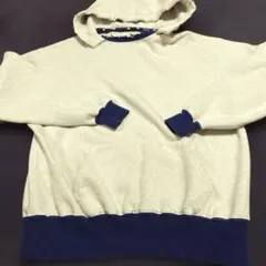 #021 CP AFTER HOODIE XL オートミール ネイビー ツートン