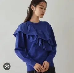 2/28迄オペークドットクリップ OPAQUE.CLIPフリルドッキングニット