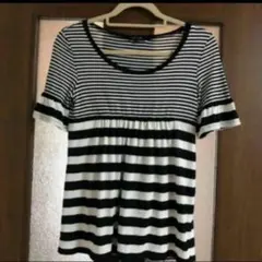 INDIVI インディヴィ　半袖　チュニック　ボーダー　　Tシャツ レディースのサムネイル