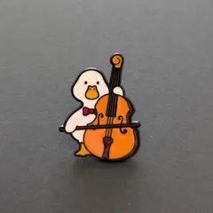 あひる × コントラバス ピンバッジ N76-16 アヒル