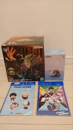 新品 一番くじ 僕のヒーローアカデミア D賞 爆豪 & 轟 & ノート2冊
