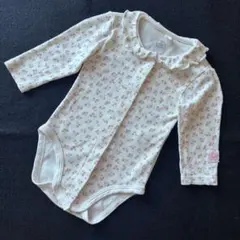 プチバトーPETIT BATEAU 花柄 ロンパース 長袖 3M 60のサムネイル