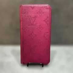 Louis Vuitton ピンク 手帳型ケース マヒナライン iPhone7+