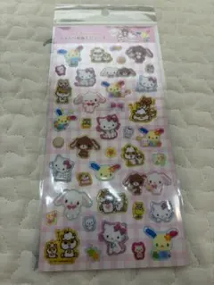 サンリオキャラクターズ ラメ入り樹脂もりシール ハローキティ シナモロール