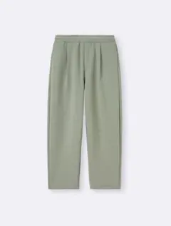 新品タグ付きGU パフスウェットキャロットパンツ グリーン Sサイズ