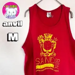 usa古着 anvil タンクトップ M レッド SAND BOX バレーボールのサムネイル