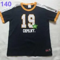 140㎝　チャンピオン　半袖　Tシャツ　子供服　男の子　紺色　キッズ