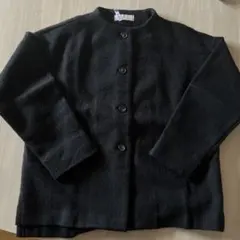 ノーカラージャケット 黒