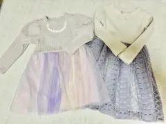 2点セット⭐︎90サイズワンピース　プリンセスコーデ