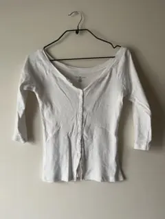 Brandy Melville ホワイト 五分袖 カットソーのサムネイル