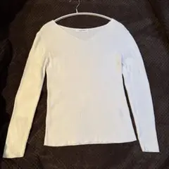 美品　BACK NUMBER リブ編み Vネック 長袖 M