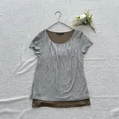 23区【32】タックTシャツ レイヤード 小柄さん低身長さん向け とろみ感 上品