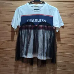 Ray Cassin FEARLESS チュール重ねTシャツ