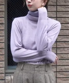 ラベンダー ニット