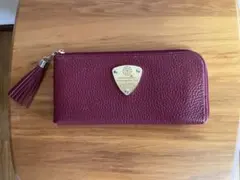 ATAO 長財布 ボルドー タッセル付き