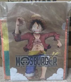 MOS BURGER ONE PIECE A4クリアファイル、ハンドタオルセット