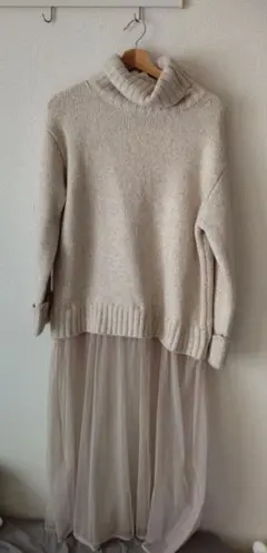 新品未使用TORRAZZO DONNA アイボリー セーター スカートセット F