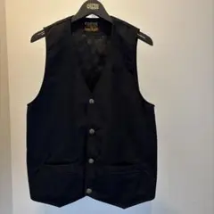 COOTIE ブラック ベスト Lサイズ COOTIE (クーティー) Rough Twill Work Vest(ワークベスト)Black