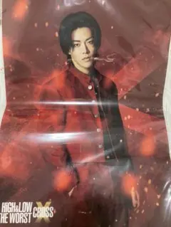 ハイロー　ムビチケ特典須嵜亮　中本悠太　YUTA クリアポスター　難あり