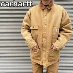 80-90s☆カーハート☆ミシガンチョアコート☆フルジップ☆希少☆茶色☆XL相当