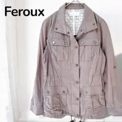 【フェルゥFeroux】ミリタリージャケット　ドロスト機能付き　春アウター　Mのサムネイル
