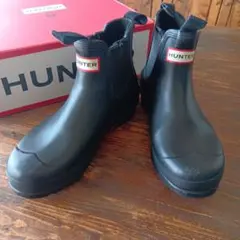 HUNTER レインブーツ チェルシー ブラック UK4 23.0cm - メルカリ