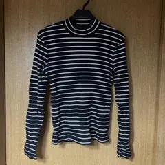 UNIQLO リブニット長袖 ボーダー　S