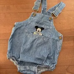ミッキーマウス デニムロンパース