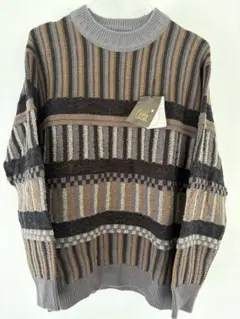 美品　新品　タグ付きストライプ柄セーター