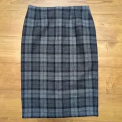 simplicité タイトスカート グレー系チェック 38