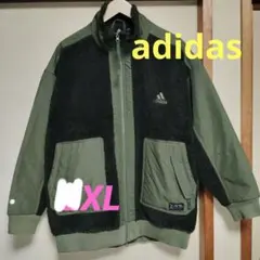 美品　アディダス　フリース　もこもこ　ボアジャケット　　XL