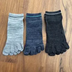 5本指くるぶしソックス ３足 25〜27センチ