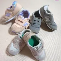 3足◆ニューバランス IZ373 ピンク グレー 15 スニーカー 996 16